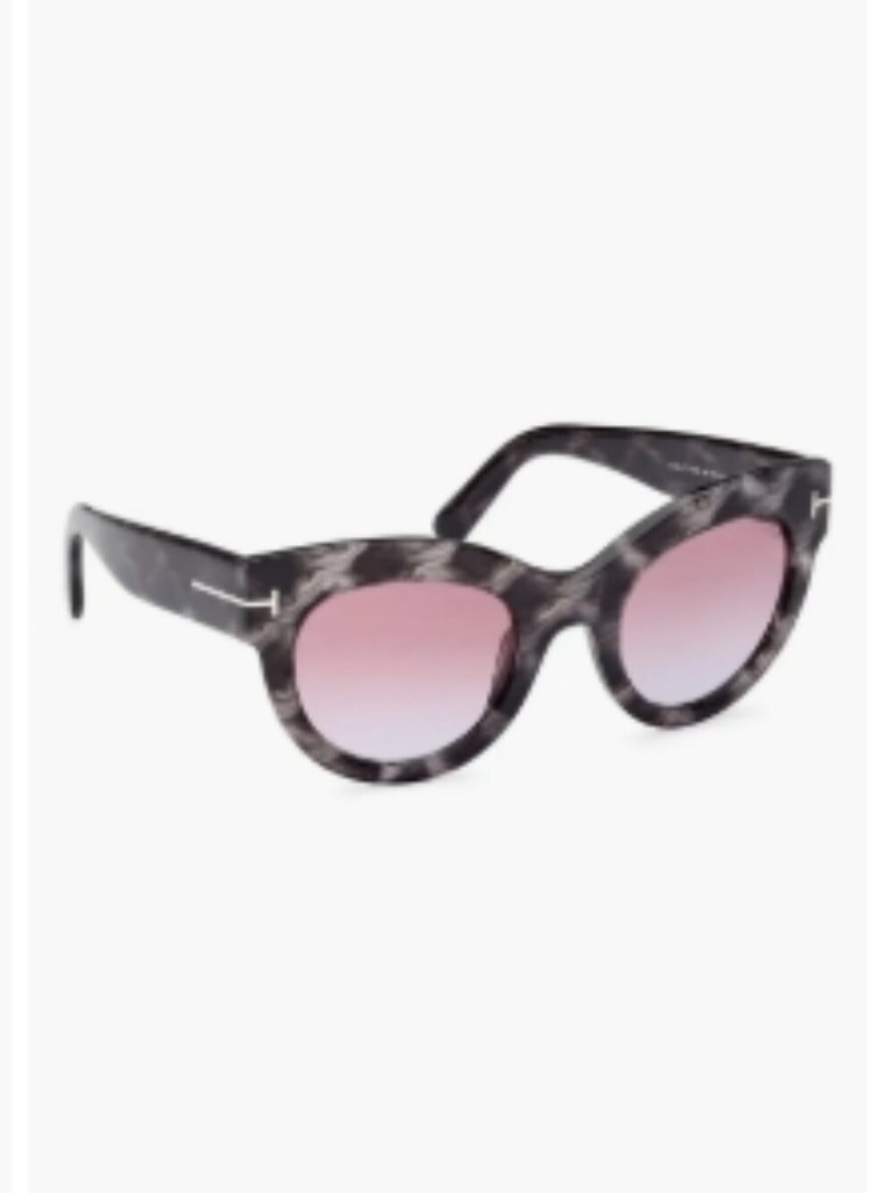 TOM FORD — Lucilla 51mm Gradient Cat‑Eye Sunglasses Color: Black Havana / Purple - Picture 3 of 7